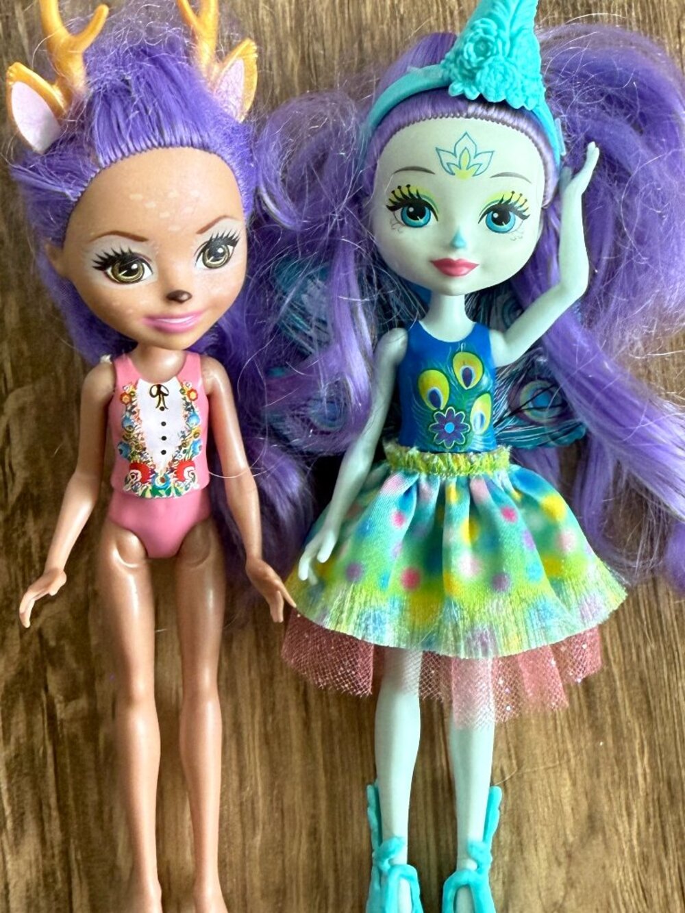 Enchantimals Doll Lot Deer & Peacock Mattel 2pc